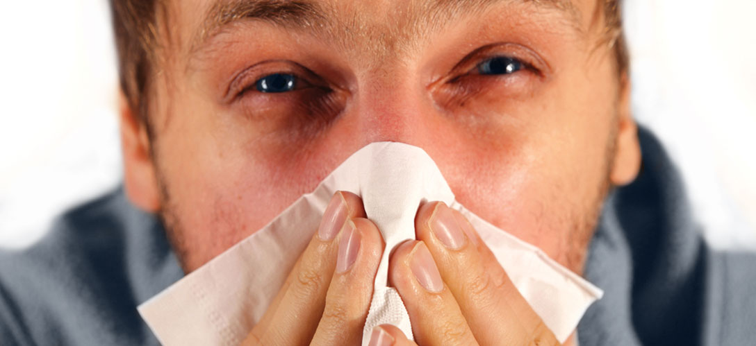 Man with a cold